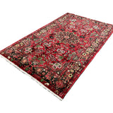 Vintage Nahavand Rug, angled view showing the full field and borders, hand-knotted wool pile. SKU PP 105649.
