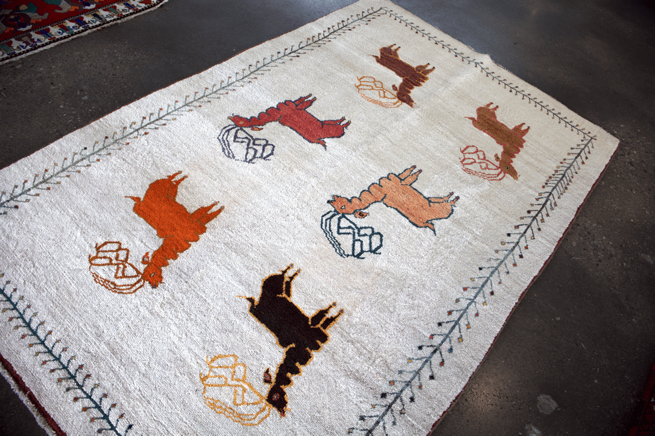 Vintage Persian Gabbeh Rug | 5' 3" x 8' 10" - Rug the Rock - available