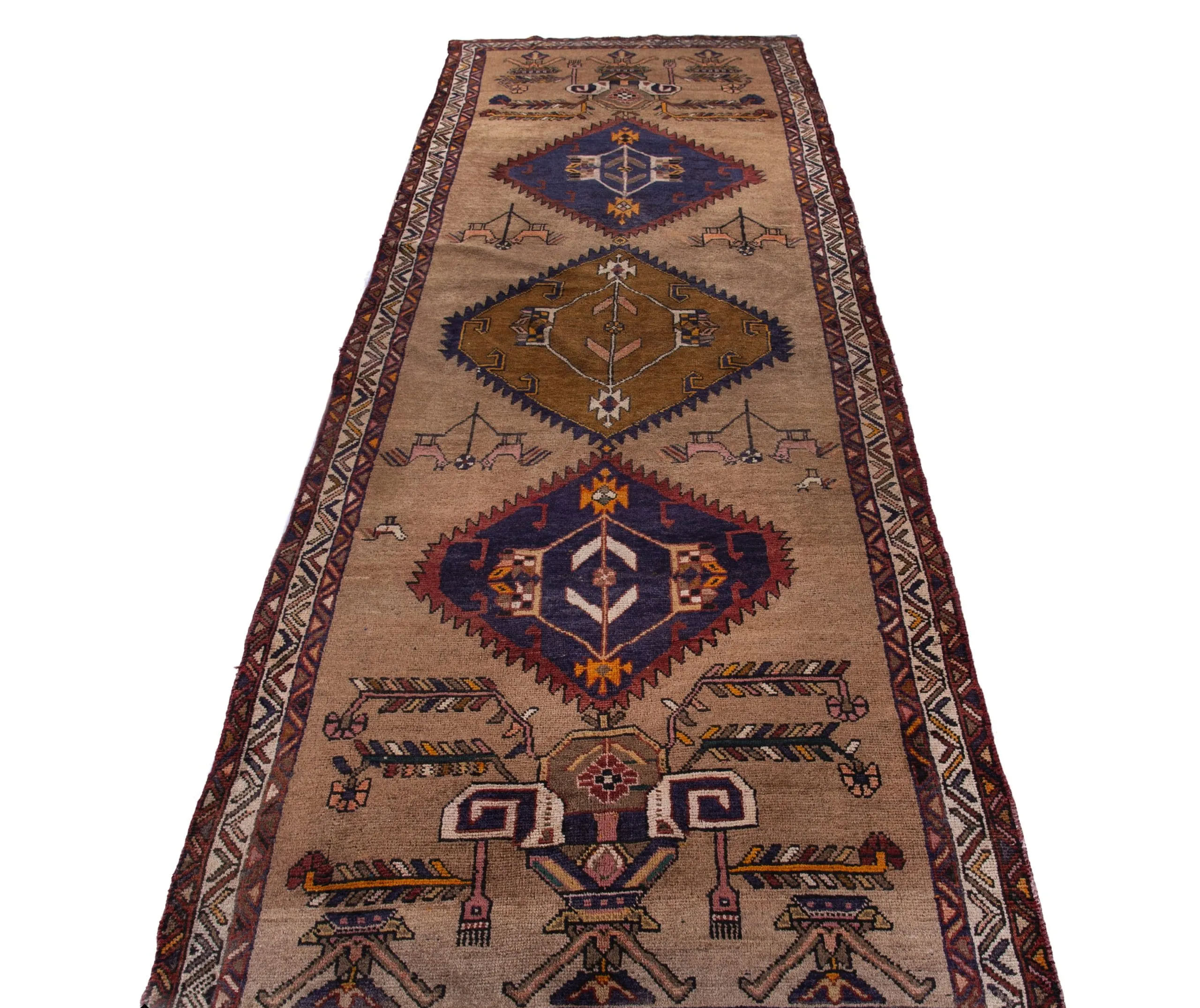 Vintage Sarab Runner | 3' 8" x 12' 10" — detail view, gallery 01