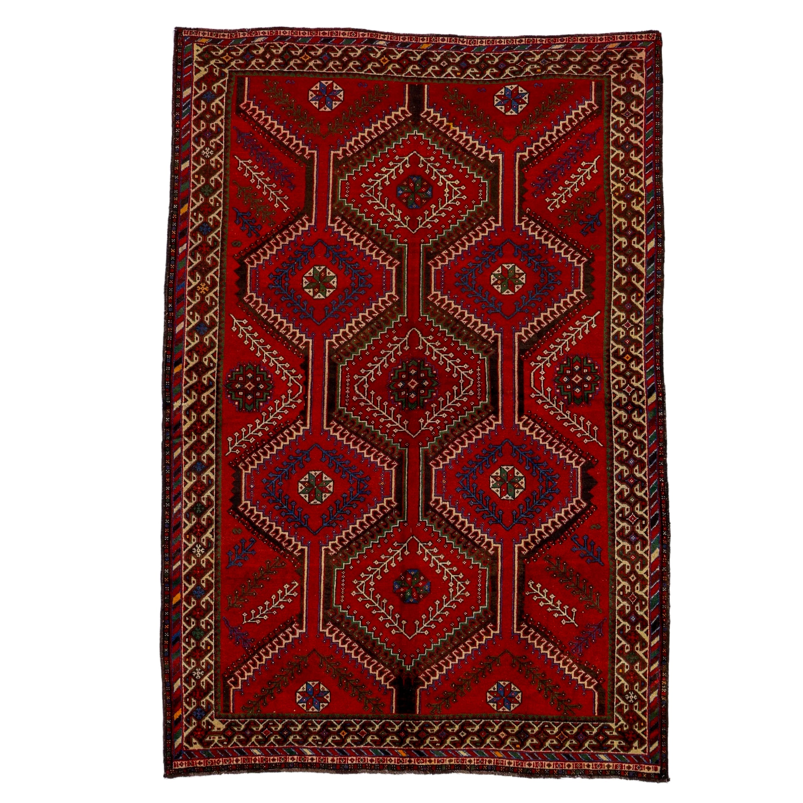 Vintage Shiraz Rug | 6' 10" x 10' 1" — full rug view