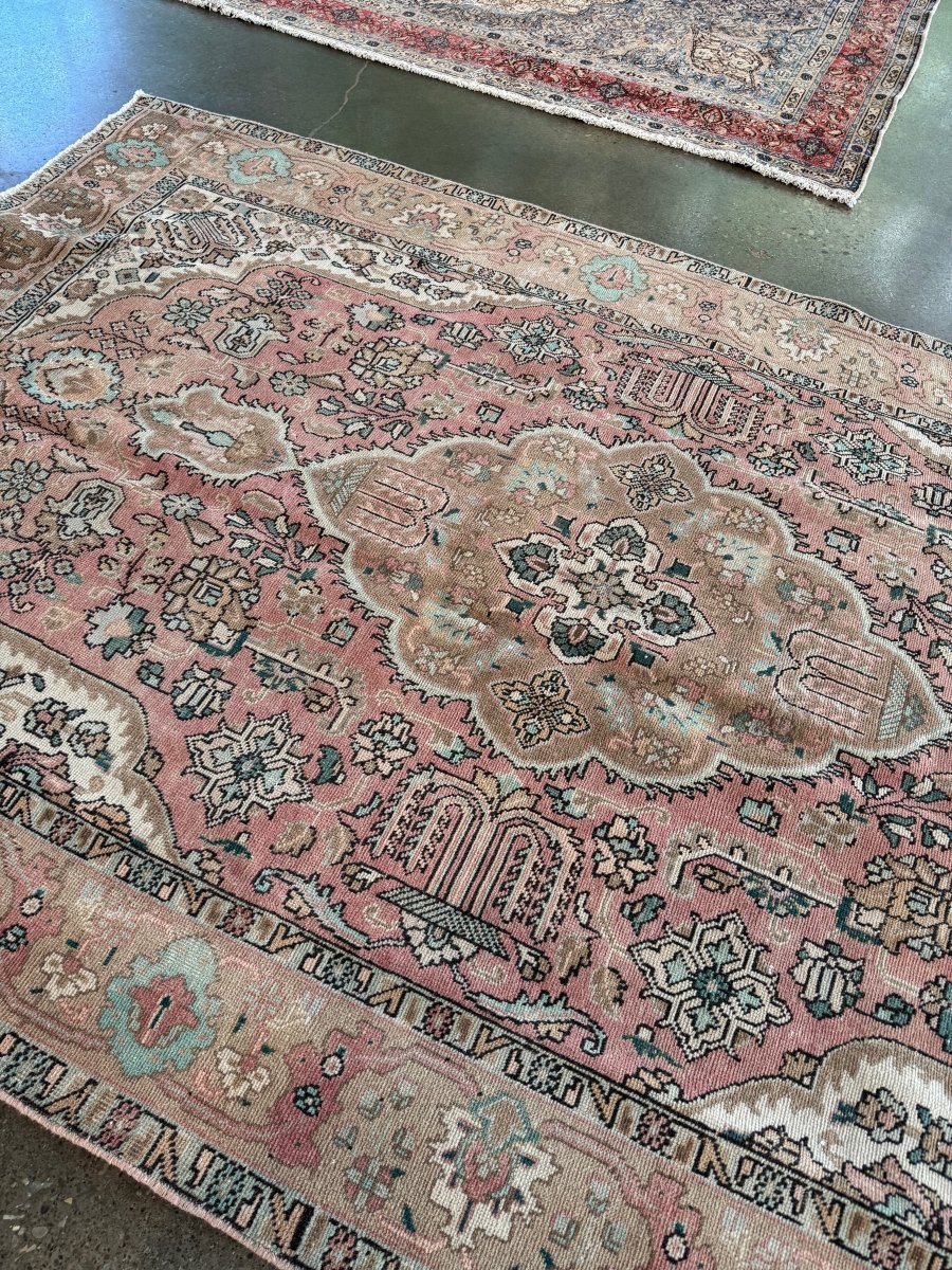 Vintage Tabriz Rug | 6' 4" x 10' - Rug the Rock
