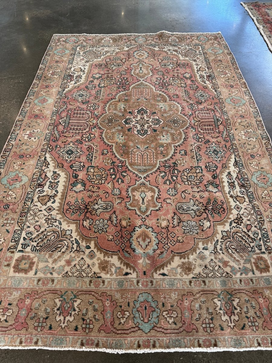Vintage Tabriz Rug | 6' 4" x 10' - Rug the Rock