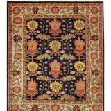 Vintage Tabriz Rug | 7' 4" x 8' 11" — cropped view