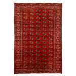 Vintage Turkmen Rug | 7' 1" x 10' 6" — full rug view