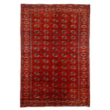 Vintage Turkmen Rug | 7' 1" x 10' 6" — full rug view