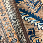 Vintage Zanjan Runner — Houpa Design in Earthy Brown & Blue. Original rug photograph; SKU PP108796; source IMG_7026.