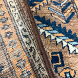 Vintage Zanjan Runner — Houpa Design in Earthy Brown & Blue. Original rug photograph; SKU PP108796; source IMG_7026.