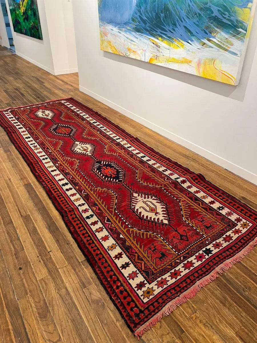 Persian Azerbaijan Soumak Runner | 3' 9" x 11' Rug the Rock