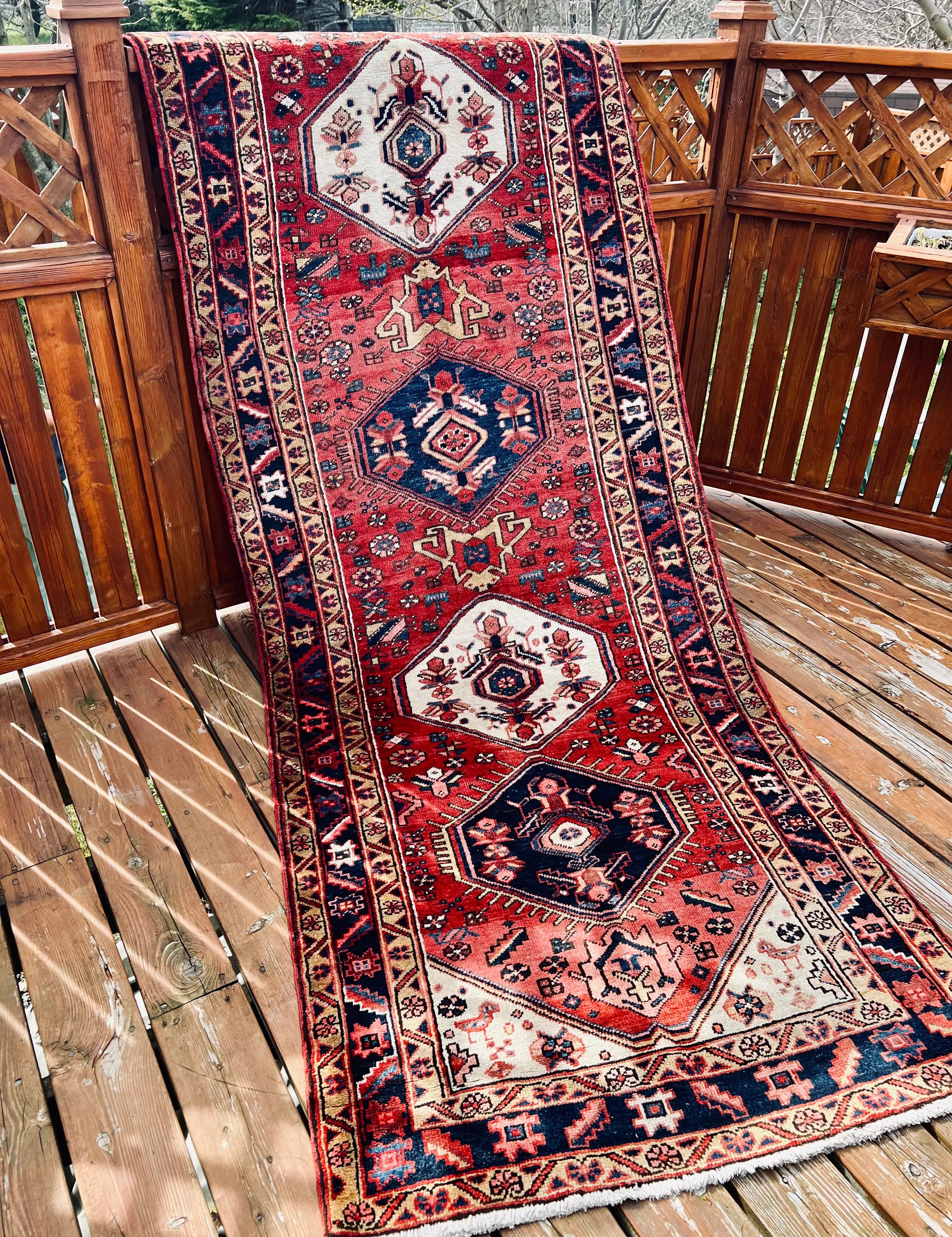 Persian Heriz Runner | 10’ 8” x 3’ 7” Rug the Rock