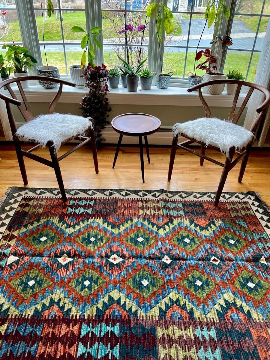Afghan Maimana Kilim Rug | 6' 5" x 4' 6" Rug the Rock 