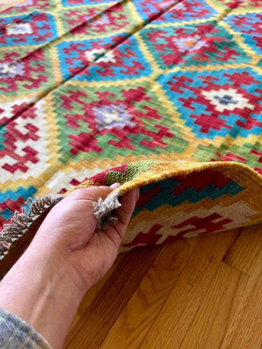 Afghan Maymana Kilim Rug | 8' x 5' 9" - Rug the Rock