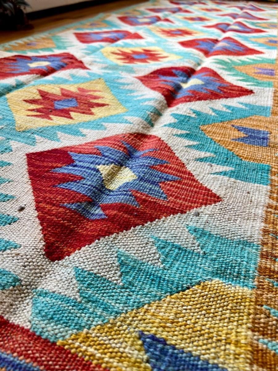 Afghan Maymana Kilim Runner | 8' 2" x 2' 9" - Rug the Rock