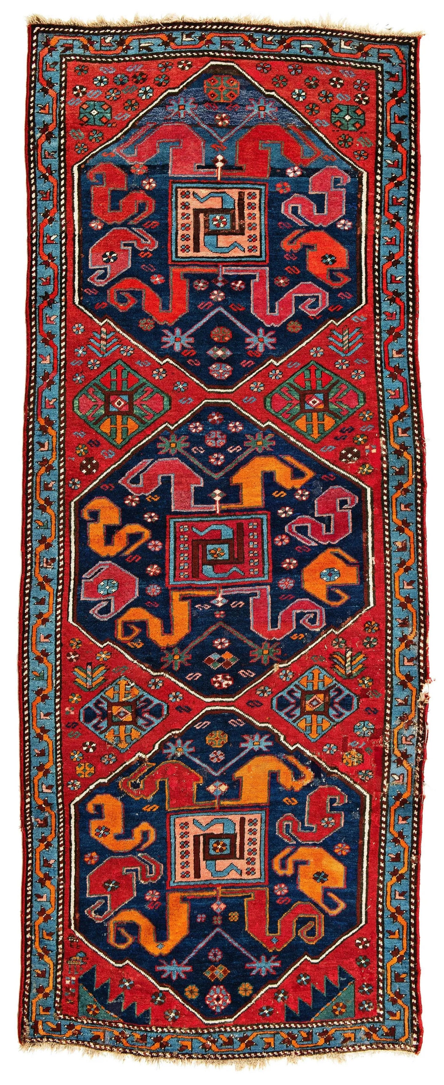 Antique Cloud band Karabagh Runner | 9' x 3' 4" Rug the Rock