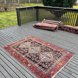 Antique Persian Khamseh Rug | 5' 9" x 4' 1" - Rug the Rock