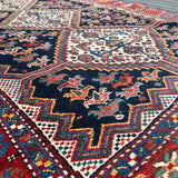 Antique Persian Khamseh Rug | 5' 9" x 4' 1" - Rug the Rock