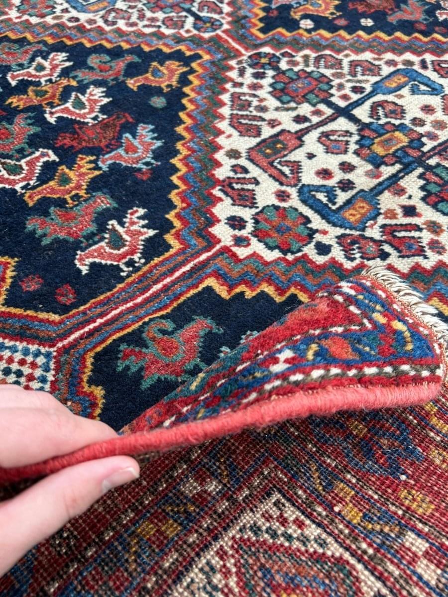 Antique Persian Khamseh Rug | 5' 9" x 4' 1" - Rug the Rock