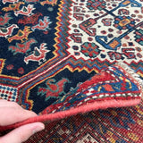 Antique Persian Khamseh Rug | 5' 9" x 4' 1" - Rug the Rock