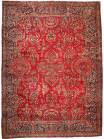 Antique Persian Mohajeran Sarouk Rug | 13' 10" x 10' 4" - Rug the Rock