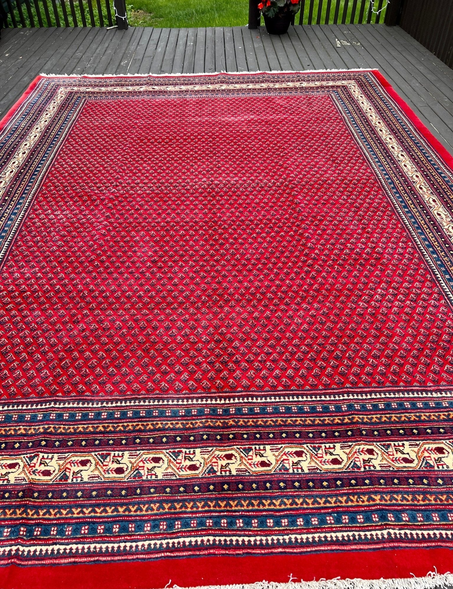 Meer | 12' 3" x 9' 3" | Persian Sarouk Mir Rug Rug the Rock