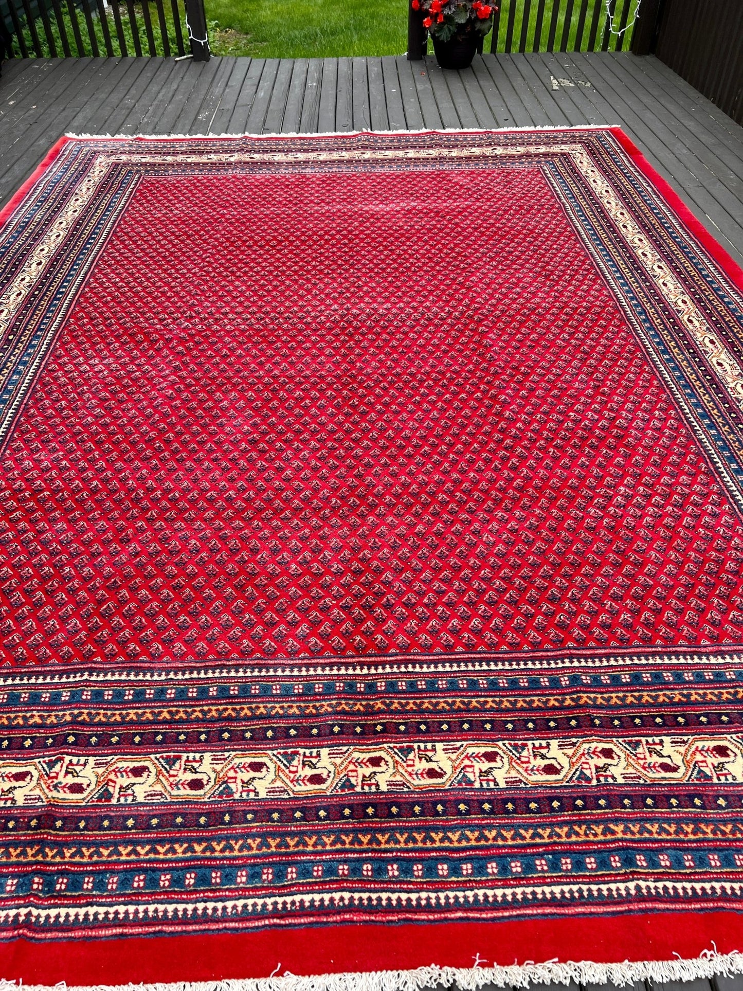 Meer | 12' 3" x 9' 3" | Persian Sarouk Mir Rug Rug the Rock 