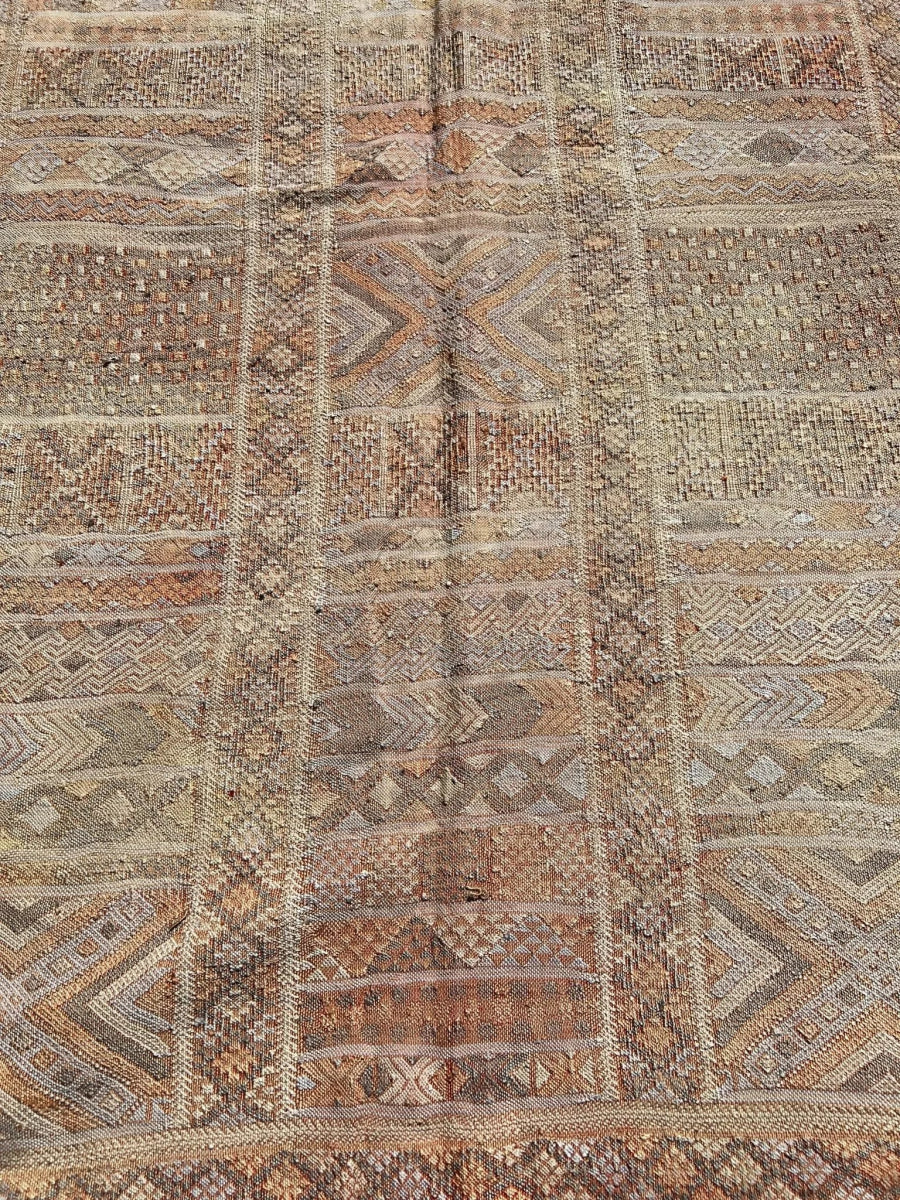 Moroccan Zemmour Sabra Soumak | 3' 8" x 6' 1" - Rug the Rock