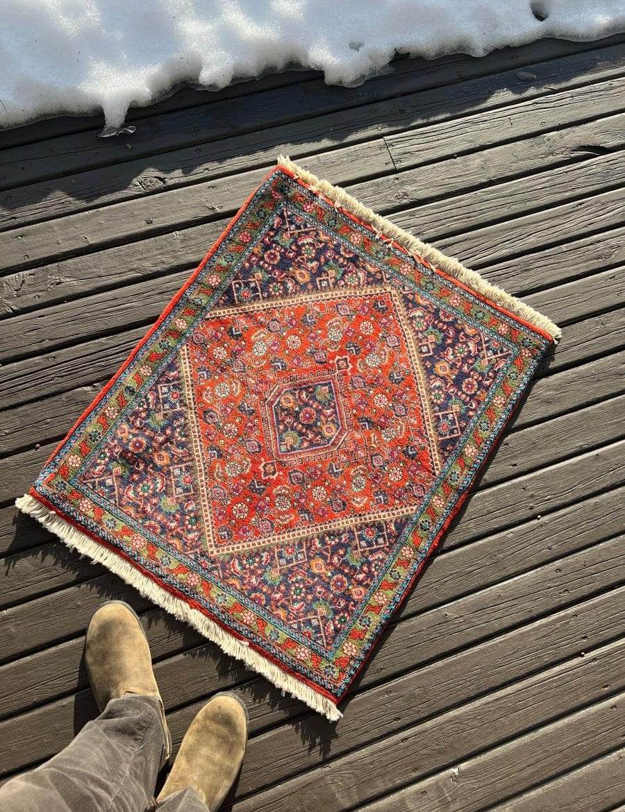 Persian Bijar Mini Rug | 2' 11" x 2' 5" - Rug the Rock