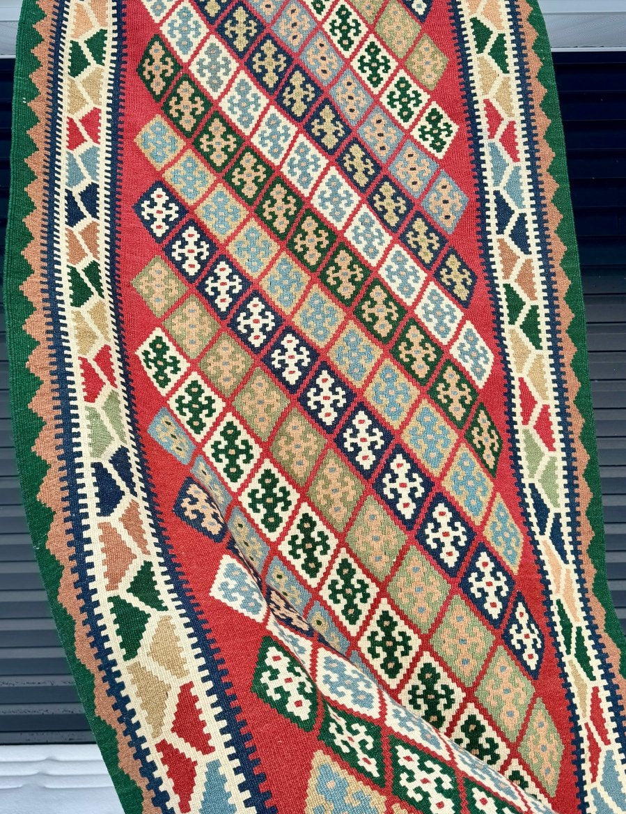Persian Qashqai Kilim Rug | 3' 8" x 6' 5" - Rug the Rock