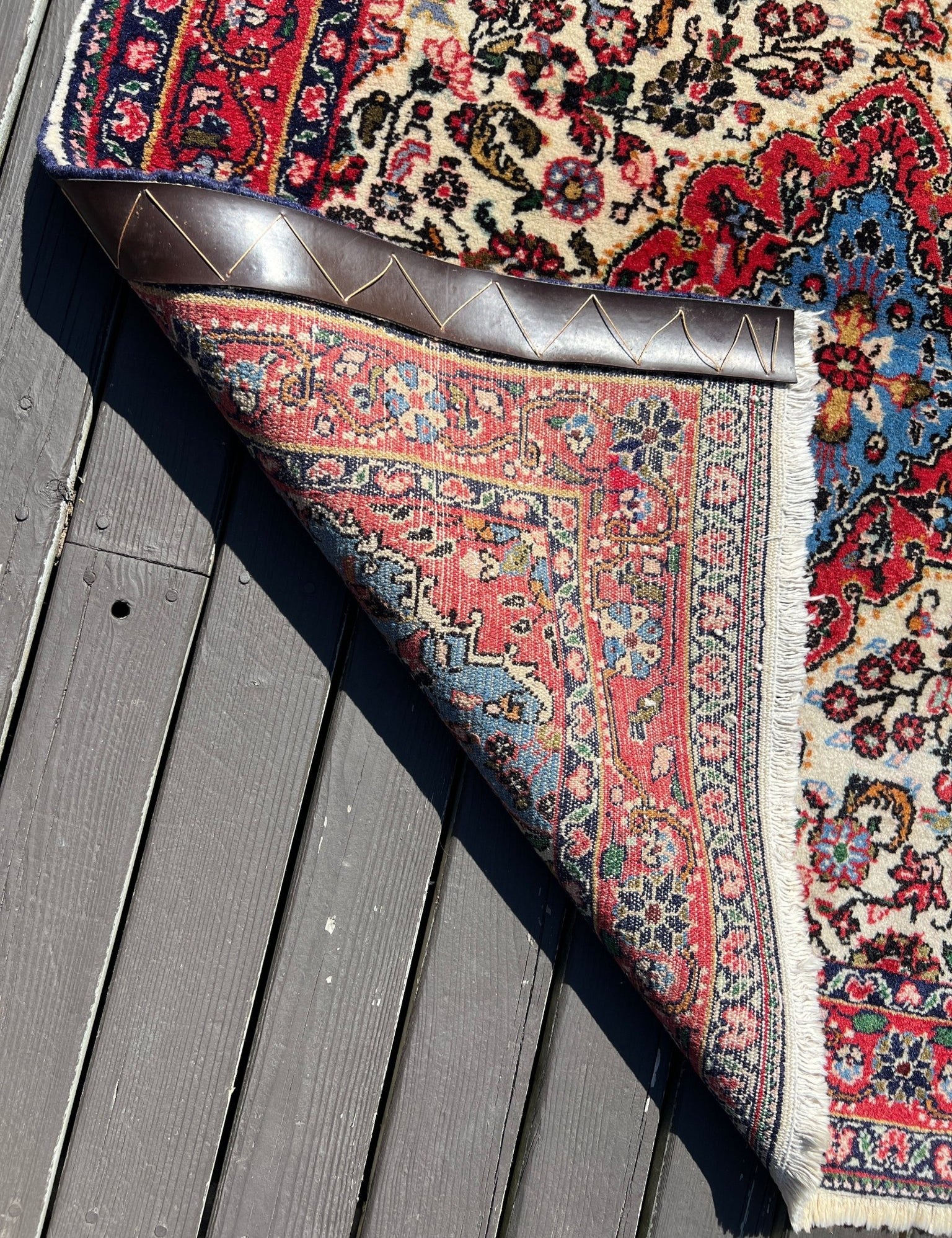 Persian Roodbar Rug | 3' 6" x 3' 6" Rug the Rock 