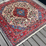 Persian Roodbar Rug | 3' 6" x 3' 6" Rug the Rock 