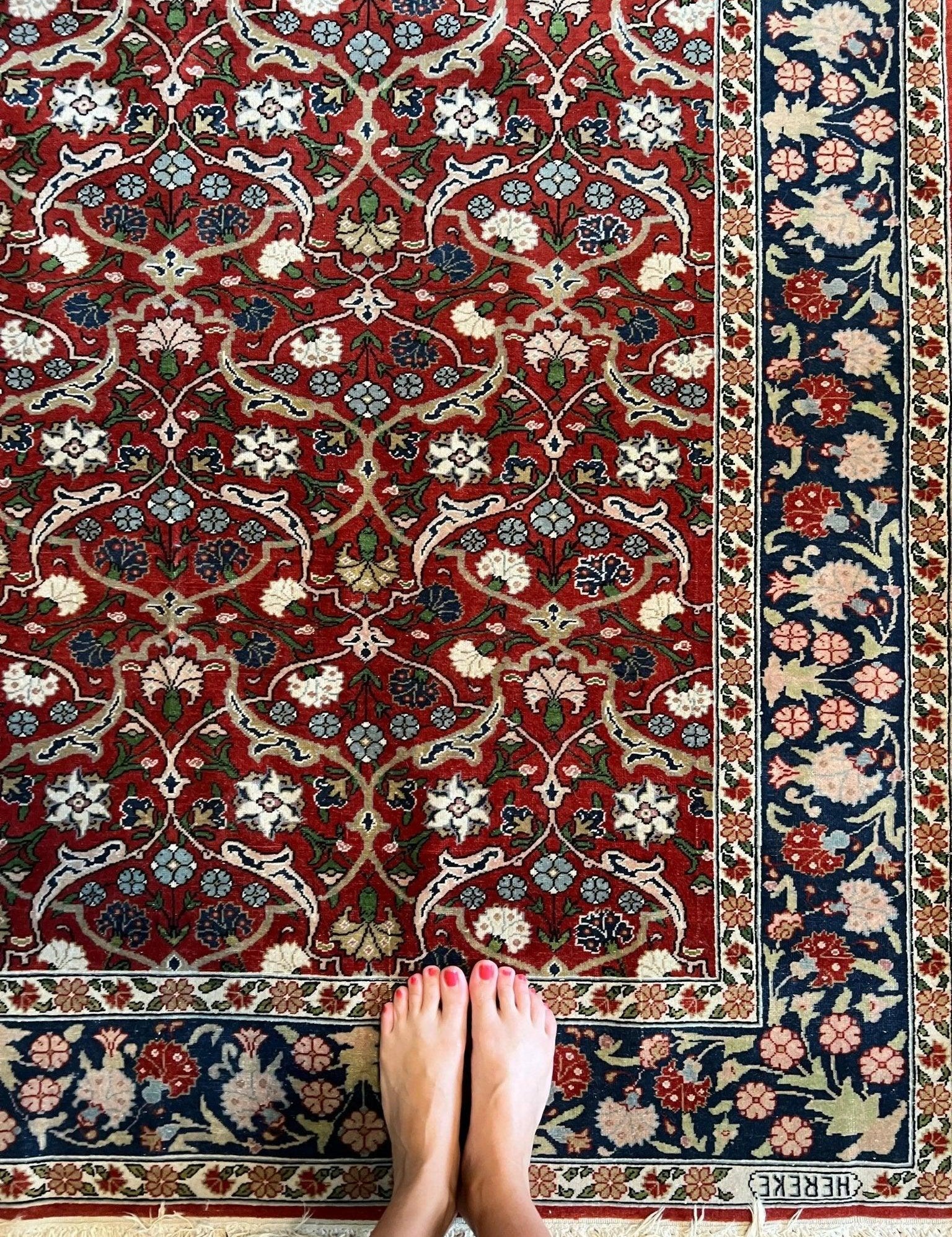 Signed Hereke rug|7’1”x4’8” Rug the Rock
