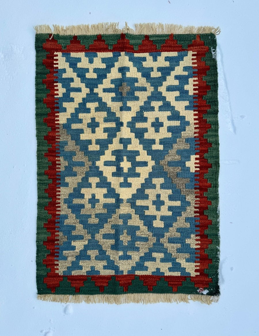 Tiny Persian Qashqai Kilim | 2' x 2' 11" - Rug the Rock