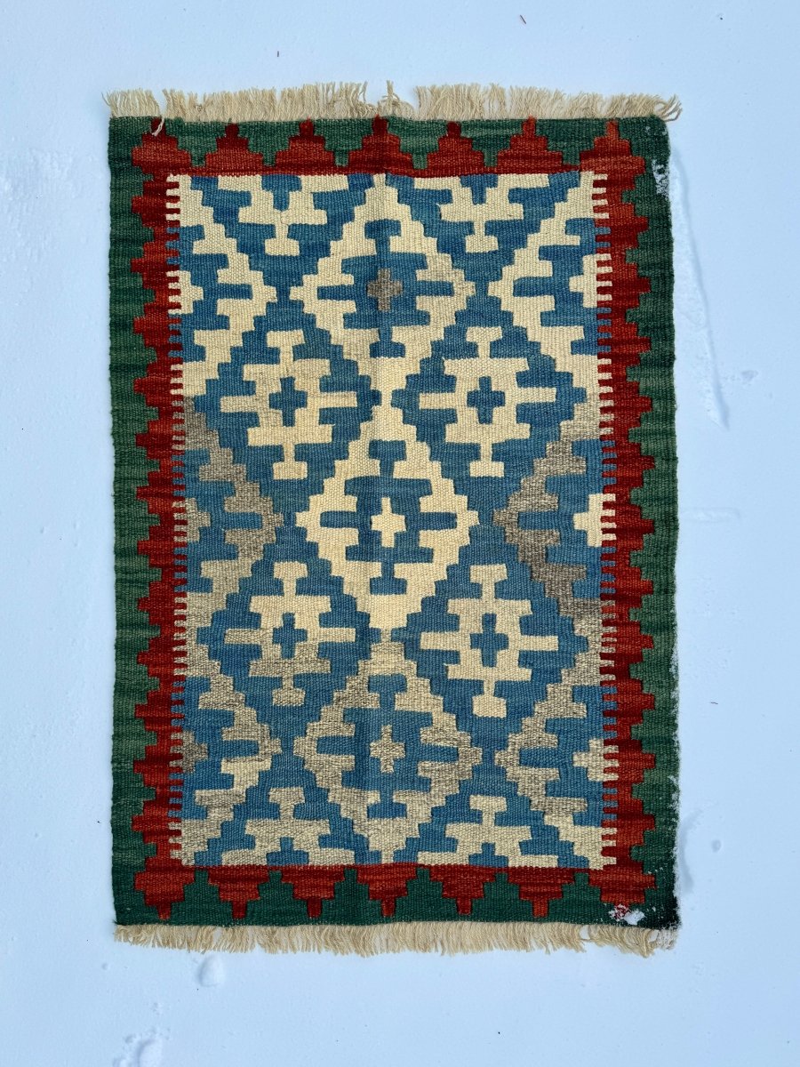 Tiny Persian Qashqai Kilim | 2' x 2' 11" - Rug the Rock