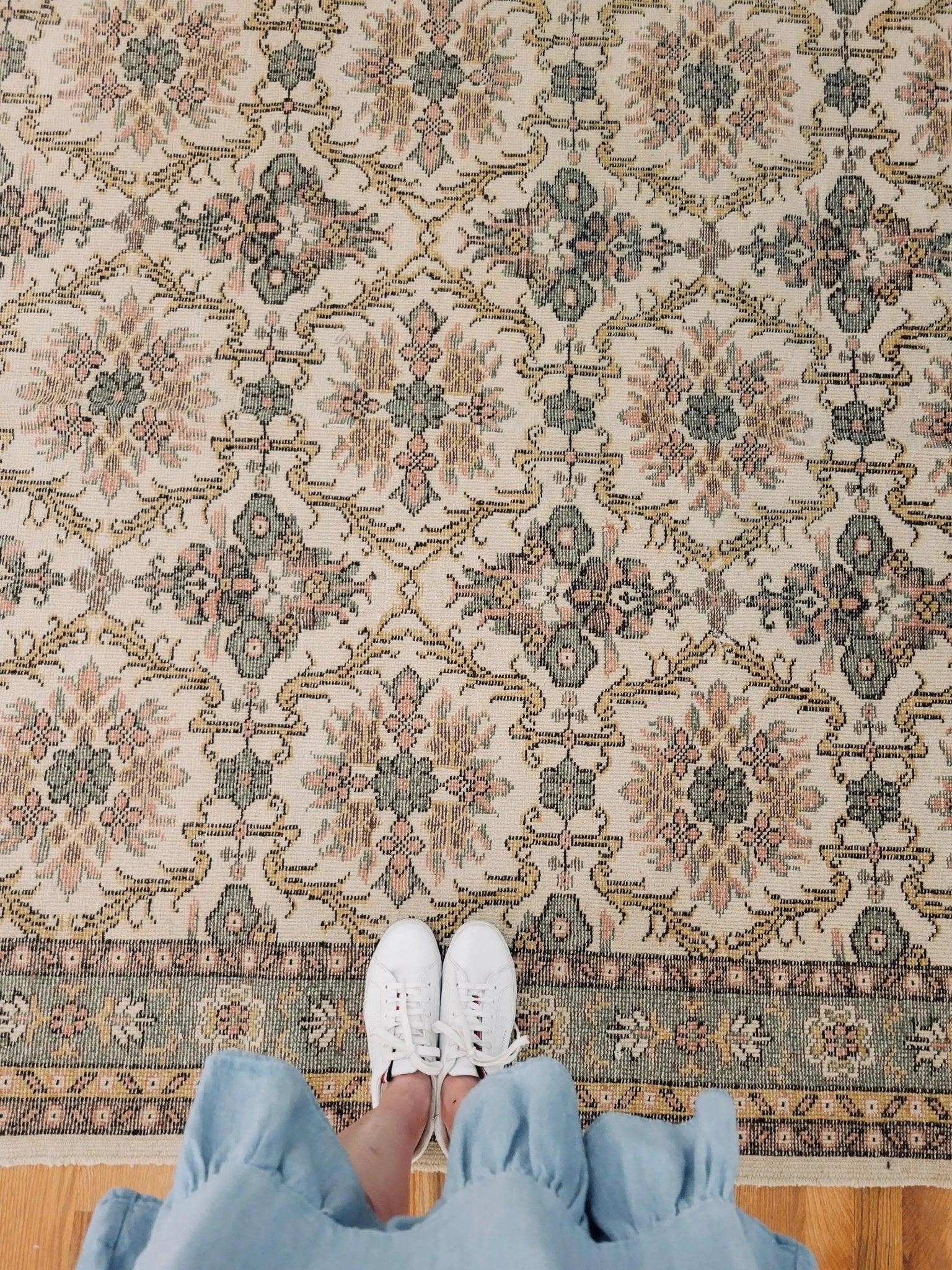 Vintage Turkish Oushak Rug | 9' 9"  x 6' 1" Rug the Rock