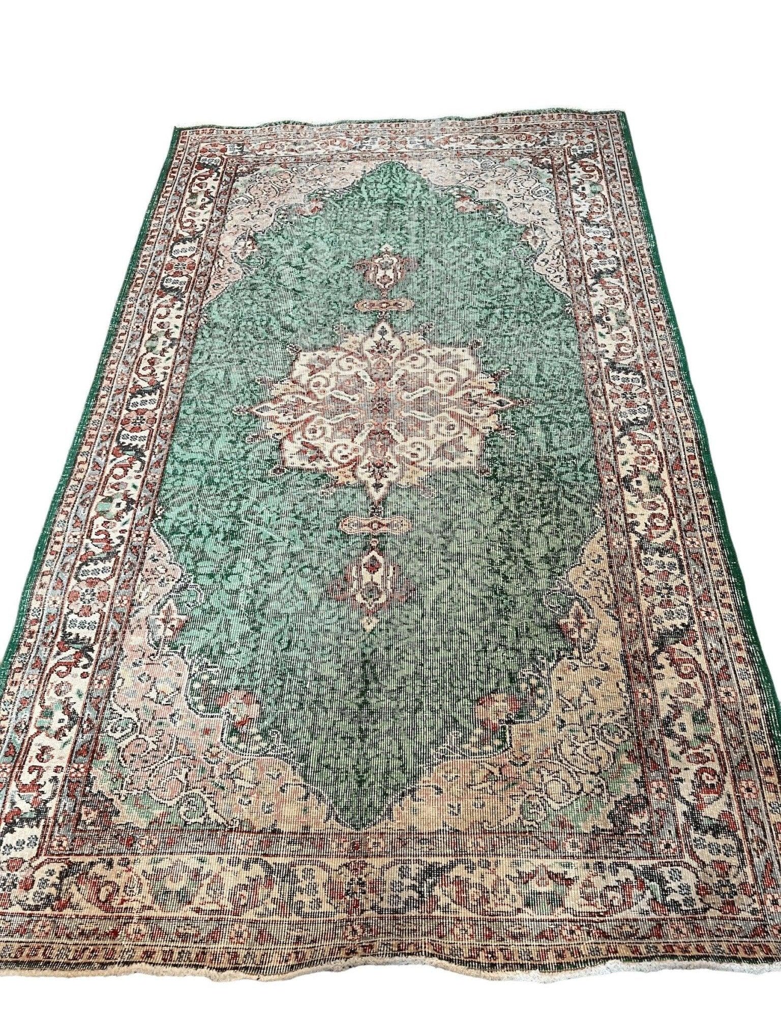 Vintage Turkish Oushak Rug | 9’ 1" x 5’ 6” Rug the Rock