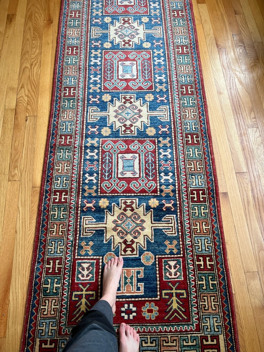 Vintage Kazak Runner | 9' 7" x 2' 9" - Rug the Rock