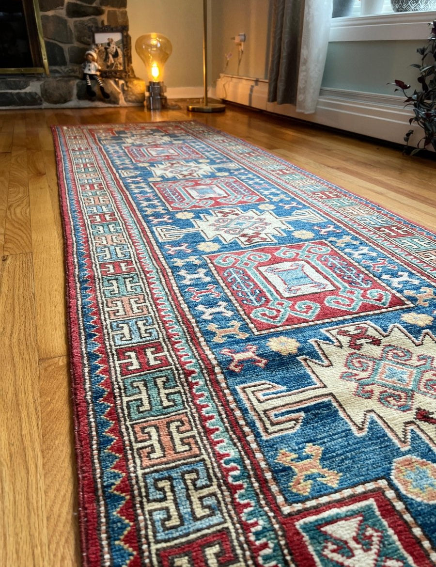 Vintage Kazak Runner | 9' 7" x 2' 9" - Rug the Rock