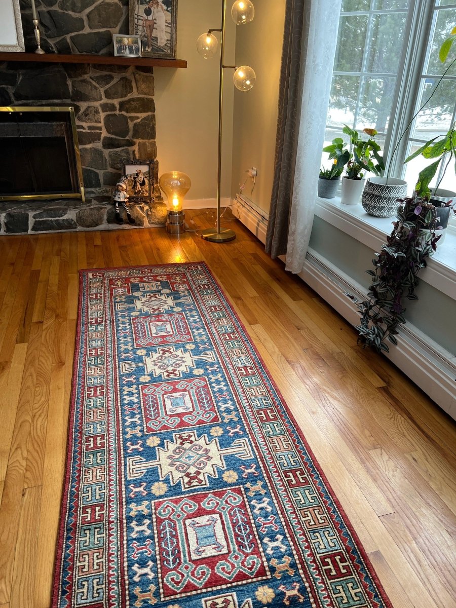 Vintage Kazak Runner | 9' 7" x 2' 9" - Rug the Rock